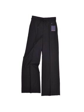 Louis Vuitton Pants Belted Long Trousers Wool Black 38
